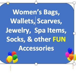 Handbags, Wallets, Scarves, Socks, Jewelry and Other Accessories - Women!